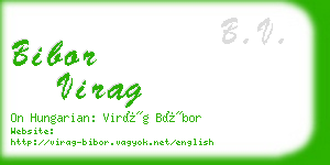 bibor virag business card